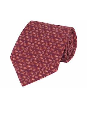 Corbata Pineda Covalin Slim Seda Roja Estampada