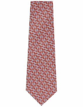 Corbata Pineda Covalin slim seda roja estampada