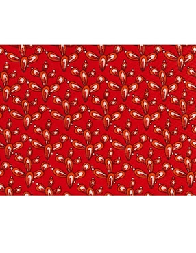 Corbata Pineda Covalin regular seda roja estampada