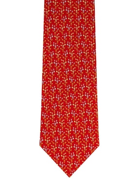 Corbata Pineda Covalin regular seda roja estampada
