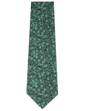 Corbata Pineda Covalin Regular Seda Verde Esmeralda Estampada