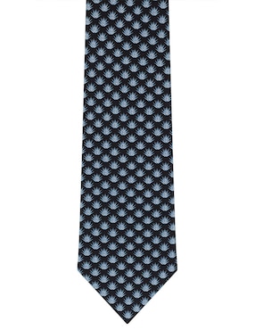 Corbata Pineda Covalin Regular Seda Negra Con Diseño Gráfico