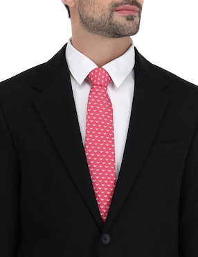Corbata Pineda Covalin regular de seda estampado gráfico para hombre