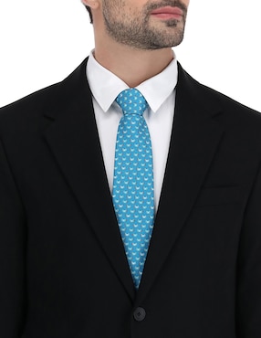Corbata Pineda Covalin regular de seda estampado gráfico para hombre