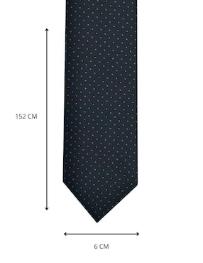 Corbata U.S. Polo Assn regular de seda estampado lunares para hombre