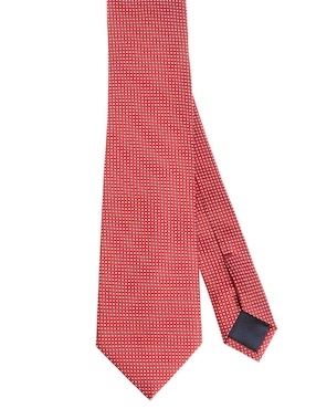 Corbata Scappino regular de seda estampado lunares para hombre