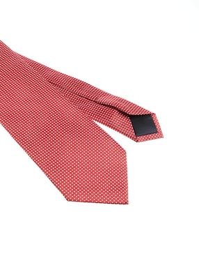 Corbata Scappino regular de seda estampado lunares para hombre