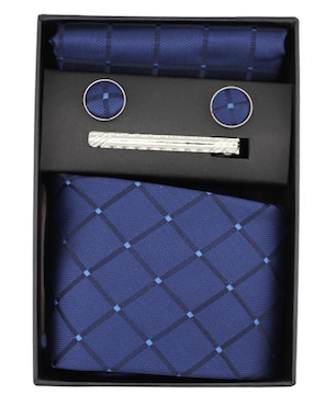 Set de corbata y pañuelo wünd clásica de seda estampado rombos para hombre