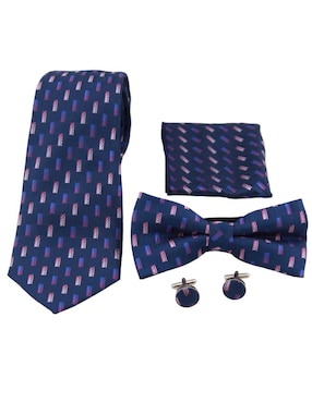 Set De Corbata Y Pañuelo Wünd Regular Estampado Geométrico Para Hombre