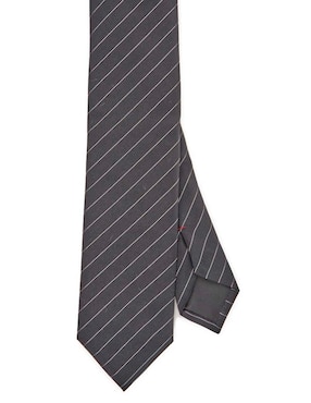 Corbata Hugo slim de seda estampado a rayas para hombre