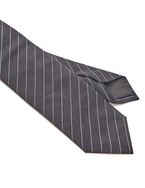 Corbata Hugo slim de seda estampado a rayas para hombre