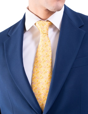 Corbata Pineda Covalin regular de seda estampada para hombre