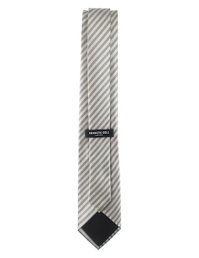 Corbata Kc ny regular de seda estampado a rayas para hombre