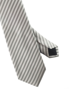 Corbata Kc ny regular de seda estampado a rayas para hombre