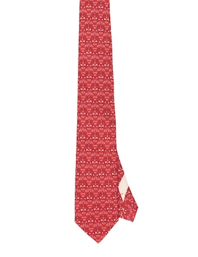 Corbata Pineda Covalin regular de seda estampada para hombre