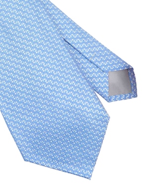 Corbata Zanetti regular de seda estampado microprint para hombre