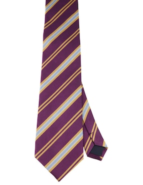 Corbata Zanetti regular de seda estampado a rayas para hombre