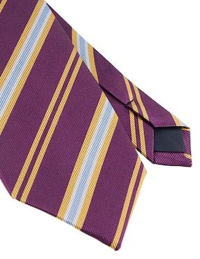 Corbata Zanetti regular de seda estampado a rayas para hombre