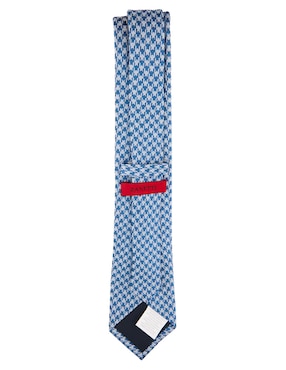 Corbata Zanetti regular de seda estampado pata de gallo para hombre