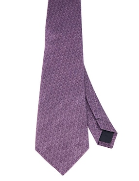 Corbata Zanetti regular de seda estampado chevron para hombre