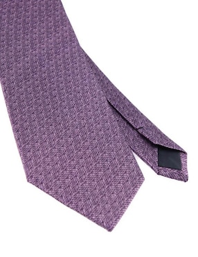 Corbata Zanetti regular de seda estampado chevron para hombre