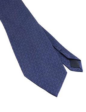 Corbata Zanetti regular de seda estampado chevron para hombre