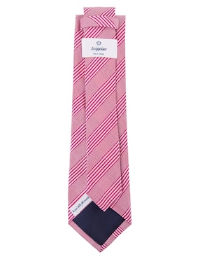 Corbata Scappino regular de seda estampado a rayas para hombre