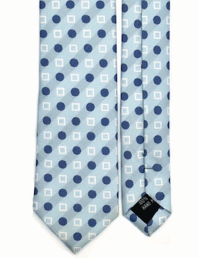 Set corbata U.S Polo Assn slim de seda estampado lunares para hombre