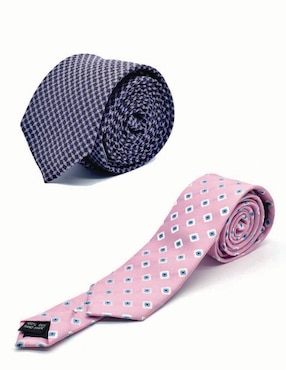 Set corbata U.S. polo ASSN. slim de seda estampado rombos para hombre