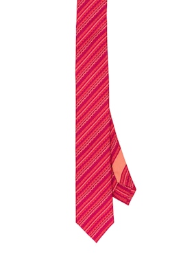 Corbata Pineda Covalin slim de seda estampada para hombre