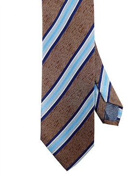 Corbata Ted Baker regular de seda estampado a rayas para hombre