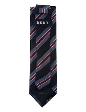 Corbata Dkny C regular de seda estampado a rayas para hombre