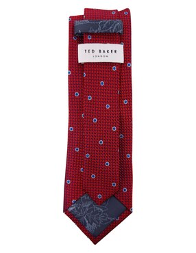Corbata Ted Baker regular de seda estampado lunares para hombre