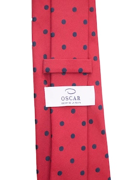 Corbata Oscar de la Renta regular de seda estampado lunares para hombre
