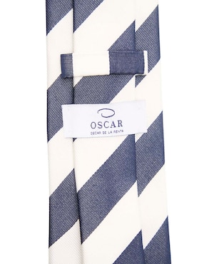 Corbata Oscar de la Renta regular estampado a rayas para hombre