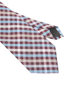 Corbata Perry Ellis regular estampado vichy para hombre