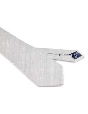 Corbata Oscar de la Renta regular de seda estampado lunares para hombre