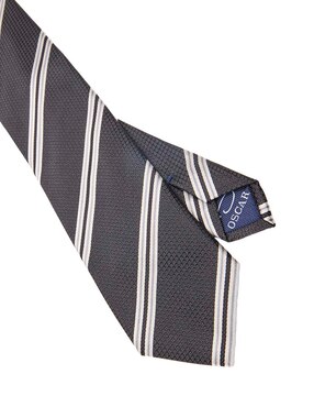 Corbata Oscar de la Renta regular estampado a rayas para hombre