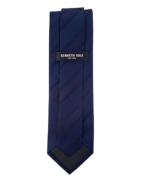 Corbata KC NY regular de seda estampado a rayas para hombre