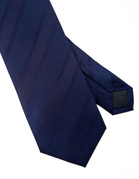 Corbata KC NY regular de seda estampado a rayas para hombre