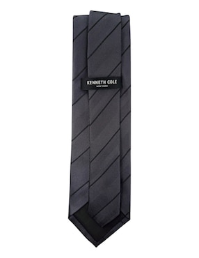 Corbata KC NY regular de seda estampado a rayas para hombre