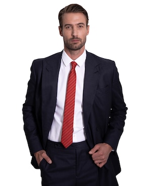 Corbata Pineda Covalin slim de seda estampada para hombre