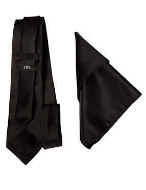 Set de corbata y pañuelo JBE regular estampado liso para hombre