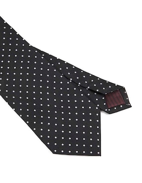 Corbata Calderoni regular estampado lunares para hombre
