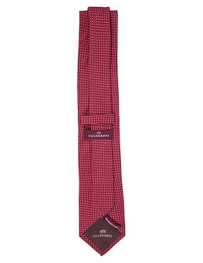 Corbata Calderoni regular de seda estampado lunares para hombre