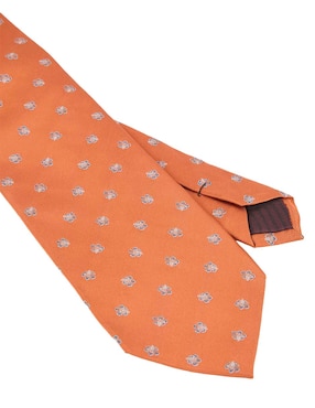 Corbata Calderoni regular de seda estampado floral para hombre