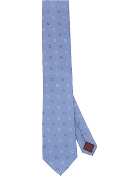 Corbata Calderoni regular de seda estampado a cuadros para hombre