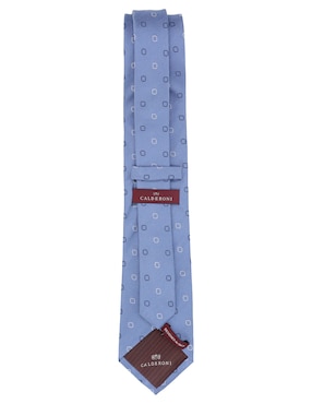 Corbata Calderoni regular de seda estampado a cuadros para hombre