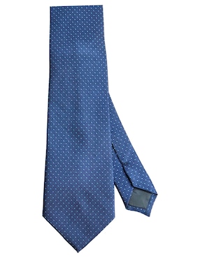 Corbata Zanetti slim de seda estampado lunares para hombre
