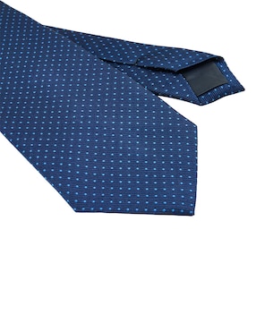 Corbata Zanetti slim de seda estampado lunares para hombre